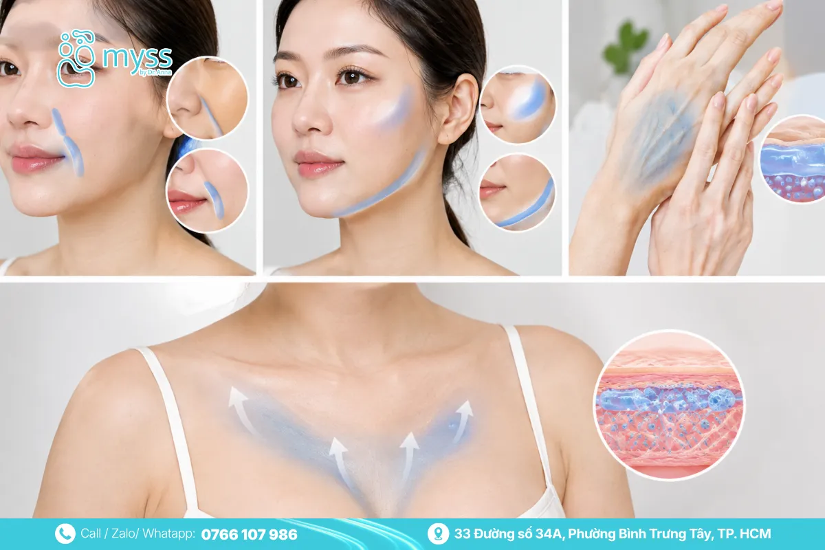 Tiêm Radiesse có thể điều trị nhiều vùng da khác nhau
